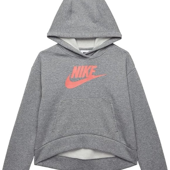 Nike sweatshirt - gray with pink logo - kids size L - Picture 1 of 4